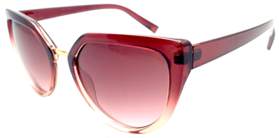 Kendall & Kylie Lynn Geo Round Metal Bridge Sunglasses In Brown To Blush Gradient