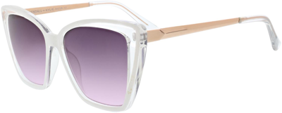 Kendall & Kylie Charlotte Beveled Butterfly Sunglasses In White
