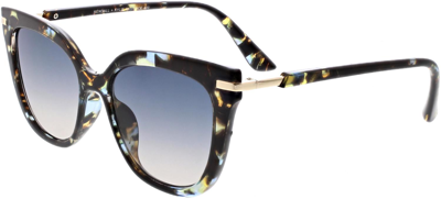 Kendall & Kylie Ceci Squared Cateye Metal Inlay Sunglasses In Blue Demi