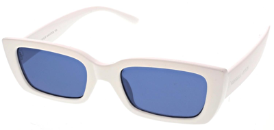 Kendall & Kylie Gemma Extended Rectangle Sunglasses In White
