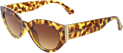 Kendall & Kylie Alexandra Cat- Eye Inlay Deco Sunglasses In Amber Demi