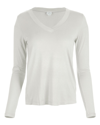 Memoi Bamboo Relaxed Long Sleeve Top In Ivory