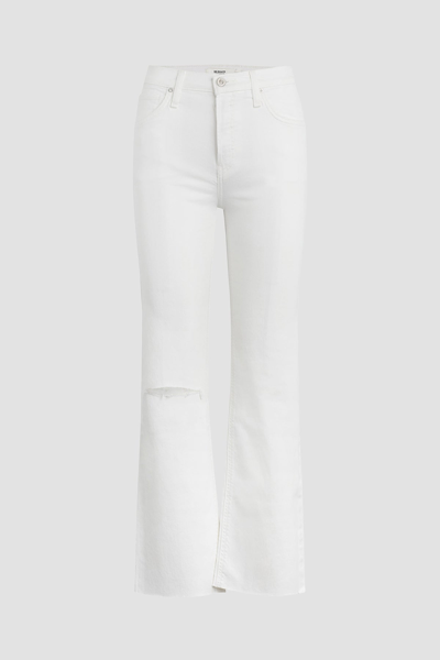 Hudson Rosie Mid-rise Stretch Wide-leg Crop Jeans In White