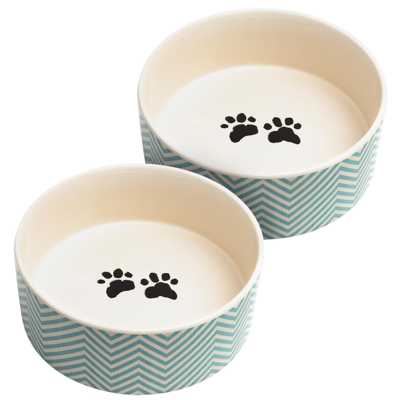 Park Life Designs Set Of Two Talto Bowls In Blue/white
