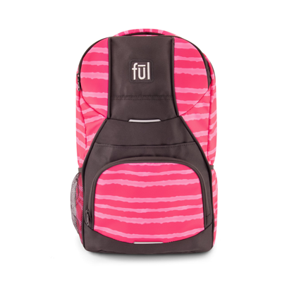 Ful Hudson Laptop Backpack In Blk/neon Pink