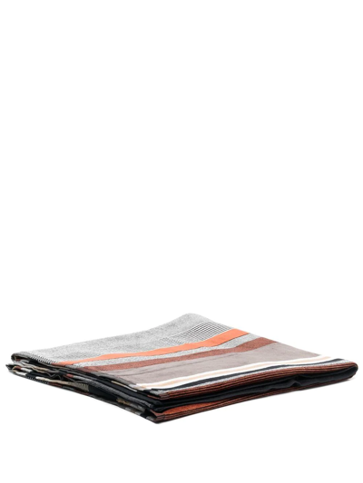 Missoni All-over Stripe-print Beach Towel In Black