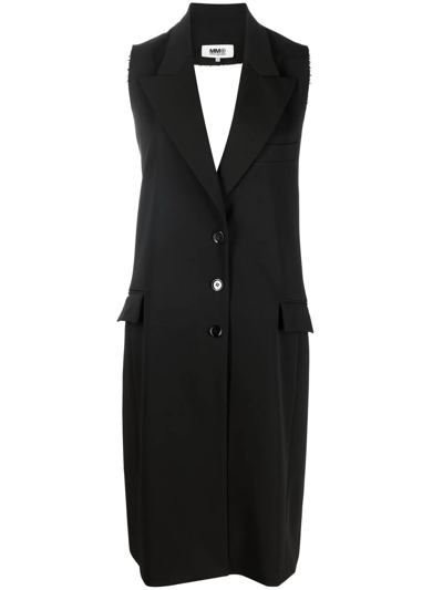 Mm6 Maison Margiela 搭扣西装夹克式连衣裙 In Black