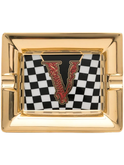 Versace Virtus 13cm Ashtray In Gold