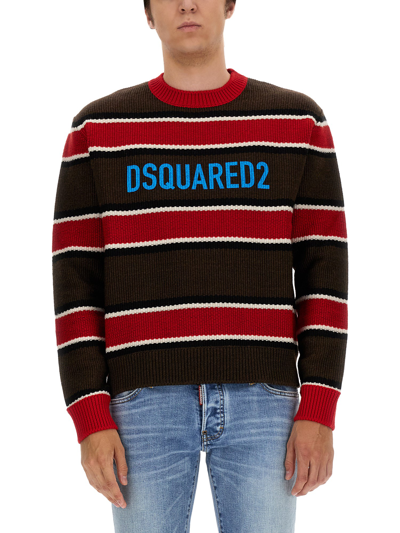 Dsquared2 Jersey With Logo In Multicolour