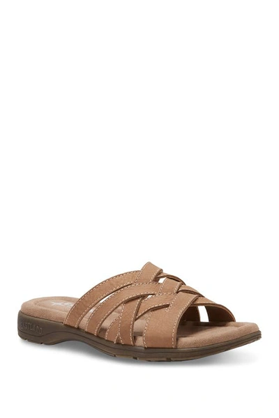 Eastland Hazel Woven Sandal In Earth Nubuc