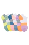 Nordstrom Rack Stripe Arch Ankle Socks In Pastel Colorblock Multi