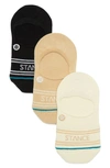 Stance Necessity Assorted 3-pack No-show Socks In Cream