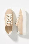 Soludos Ibizia Metallic Low-top Platform Sneakers In Beige