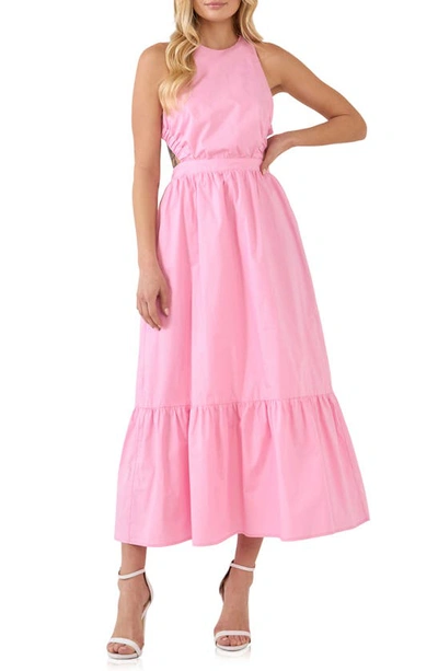 English Factory Open Back Sundress In Pink