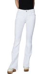 Hint Of Blu Frayed Mid Rise Slim Flare Jeans In Cloud