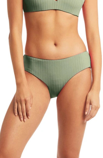 Sea Level Vesper Mid Bikini Bottoms In Sage