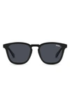 Quay Jackpot 50mm Polarized Round Sunglasses In Black