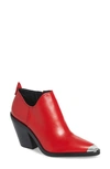 Rebecca Minkoff Seiji Metal Toe Western Bootie In Tomato