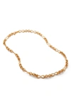 Monica Vinader Heritage Link Chain Necklace In Yellow Gold