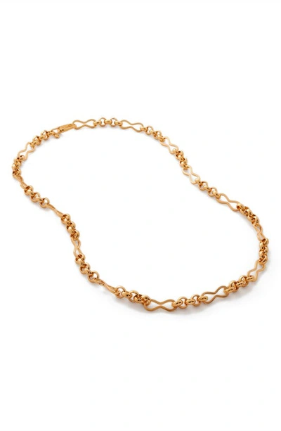 Monica Vinader Heritage Link Chain Necklace In Yellow Gold