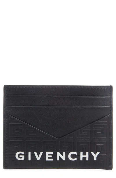 Givenchy G-essentials Logo Leather Card Case In Black