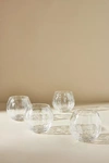 ANTHROPOLOGIE SET OF 4 CINDY PUMPKIN STEMLESS GLASSES