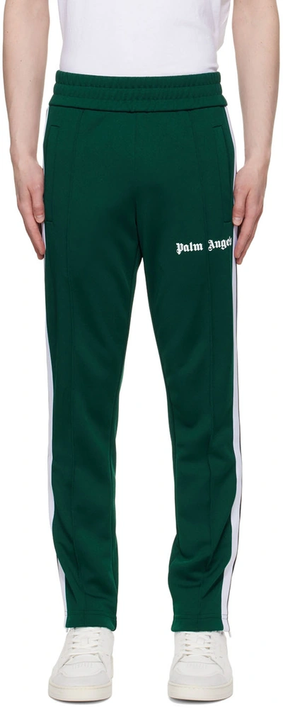 Palm Angels Logo Classic Track Pants In Verde