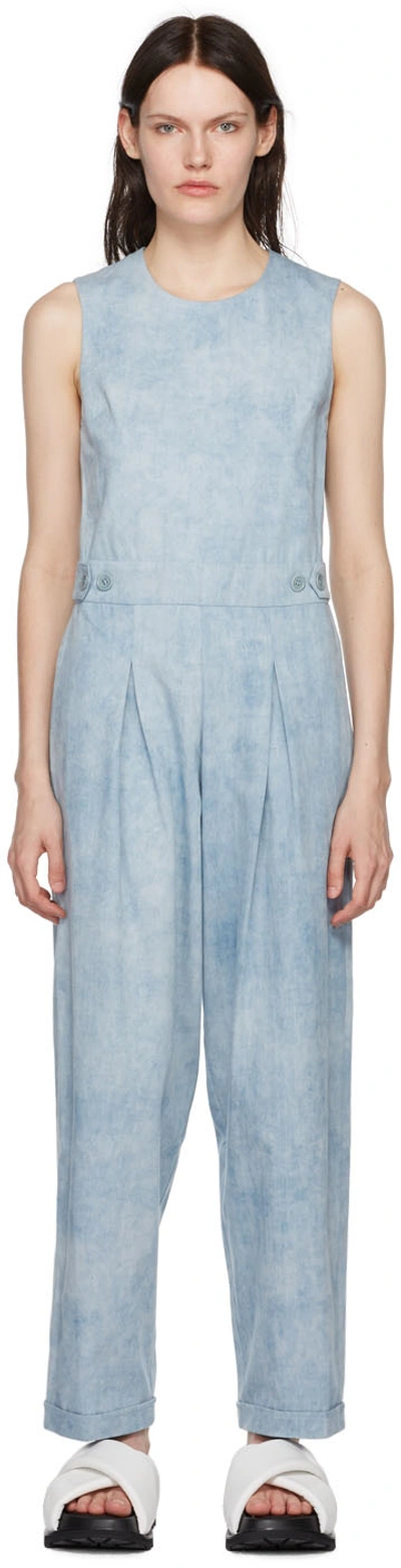 Ymc You Must Create Jojo Cotton Jumpsuit In Blue