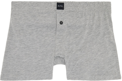 Apc Gray Cabourg Boxers In Plb Gris