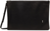 RICK OWENS BLACK CALFSKIN MESSENGER BAG