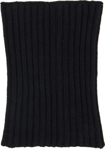 Rick Owens Cashmere And Wool Tube Scarf In Black
