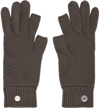 RICK OWENS GRAY CASHMERE TOUCHSCREEN GLOVES
