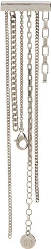 Mm6 Maison Margiela Draped Chain-link Earrings In 951 Polished Palladi