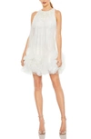 Mac Duggal Ruffle Lace & Tulle Cocktail Minidress In White