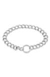 Monica Vinader Womens Silver Groove Curb Recycled Sterling Silver Chain Bracelet 1size In Sterling Silver