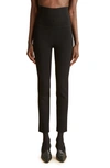 Khaite Harmony High-waisted Ankle-crop Leggings In Black