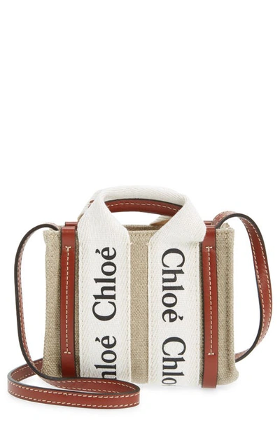 Chloé Woody Nano Tote In White