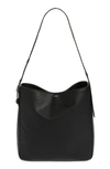 Hugo Boss Amber Faux Leather Hobo Bag In Black