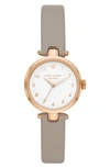 KATE SPADE HOLLAND LEATHER STRAP WATCH, 28MM