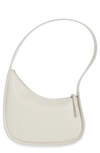 The Row Half Moon Leather Shoulder Bag In New Ivory