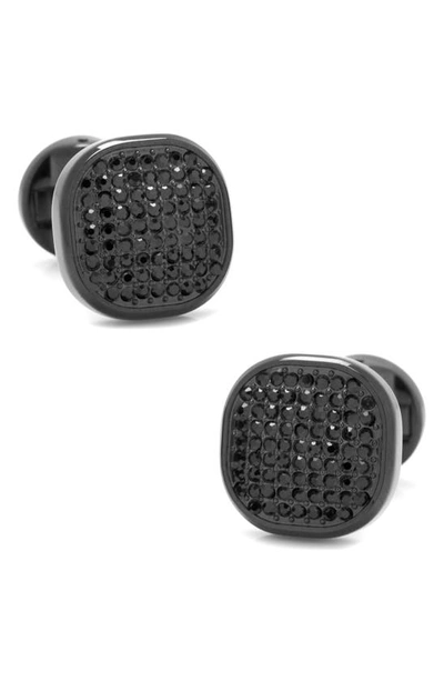 Cufflinks, Inc Pavé Black Crystal Cuff Links