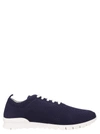 Kiton Navy Blue Fit Running Sneakers In Blue