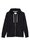 Reigning Champ Cotton-jersey Zip-through Hooded Sweatshirt In Black