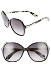 KATE SPADE JOLYN 58MM SUNGLASSES - BLACK/ GOLD,JOLYNS