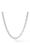 David Yurman Women's Dy Madison Chain Necklace In Sterling Silver With 18k Rose Gold