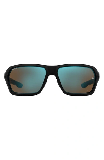 Under Armour Recon 64mm Sport Sunglasses In Black / Blue ml Ol