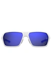Under Armour Recon 64mm Sport Sunglasses In Blue / White
