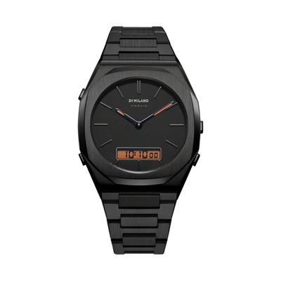 D1 Milano Watch Module 40.5 Mm In Black/orange