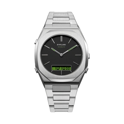 D1 Milano Watch Module 40.5 Mm In Black/green/silver