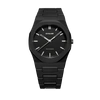 D1 Milano Black Polycarbon Cloudburst Polycarbonate Quartz Watch In Silver